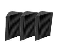 SEWACC 3 Pièces Piège à Basses D'angle Ignifuge en Mousse Noire pour Insonorisation et Absorption Acoustique, pour Espace Musical Intérieur et Studio