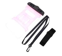 SEWACC 3 pièces Pochette Étanche pour Téléphone et Housse Tactile Transparente Protection Durable pour Sport et Activités Aquatiques Armband Ajustable pour Femmes et Hommes Lot de Rose