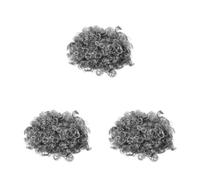 SEWACC 3 Pièces Postiche Réaliste Grand-père Courte Gris Clair Confortable pour Cosplay et Spectacles de Scène, Accessoire de Costume pour Hommes et Femmes