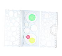 SEWACC 3 Pièces Set de Règles Gabarits Géométriques Créatifs pour Dessin Outil Pédagogique pour Étudiants Couleurs Aléatoires Couleur Aléatoire