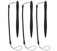SEWACC 3 pièces Stylet Résistif avec Lanière Antiperte à Ressort Stylo Tactile Précis pour Écriture et Dessin sur Tablettes et Smartphones Protection Écran Rayures Noir