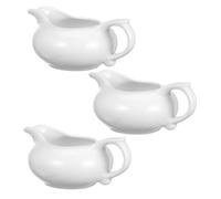 SEWACC 3 pièces Tasse à Mousse de Lait Céramique Mousseur Multi Usage pour Café Jus et Design Ergonomique avec Bec Verseur et Poignée Confortable pour Fêtes Réunions Matériaux Durables