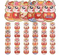 SEWACC 30 Pièces Dragon Year Chinese Envelopes Mixed Style Lunar Year Lucky Money Pockets For Festive Giving