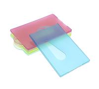 SEWACC 30 pièces Lot de Pochettes Transparentes Protectrices pour Cartes de Visite et Collection Étuis Portables Couleurs Pastel Compatibles Cartes Standard Protection et