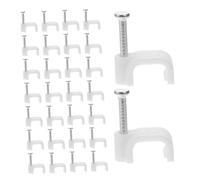 SEWACC 300 Pièces Clips Câble à pour Fils Électriques et Câbles Ethernet Plats Fixation Durable Domestique et Industrielle Lot