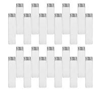 SEWACC 30pièces Bouchons à Visser pour Bouteilles Verre Récipients Verre avec Bouchons à Vis Tubes à Essai Transparent pour Loisirs Créatifs