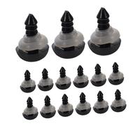 SEWACC 320 pièces Yeux de Sécurité Plastique Noir avec Rondelles pour Crochet Bricolage Poupées et Animaux Accessoires de Couture pour Artisanales