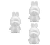 SEWACC 3pièces Modèle De Lapin Polystyrène Blanc pour pour Décorations De Fête Projets Scolaires Et Créations Artistiques