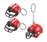 SEWACC 3pièces Porte-clés Casques Mini Lot Football Hockey Rugby Accessoires Sportifs Décoration Sac à Dos Pour Fans Collectionneurs