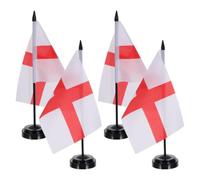 SEWACC 4 Ensembles Mini Drapeaux de Table Coupe du Monde Amérique, avec Base Stable en Polyester et Plastique, Décoration de Bureau sans Outil Réutilisable