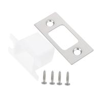 SEWACC 4 ensembles Plaques de Renfort Acier Inoxydable pour Porte Kit de Caches Serrure Renforcement Sécurité Cambriolage Compatible Pênes et Loquets Installation Facile avec Vis