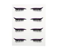 SEWACC 4 Paires D’Eyeliner Autocollant Waterproof pour Yeux Stickers Cils Brillants Violet Ruban Adhésif Maquillage Rapide Facile à Appliquer Regard Intensifié et Lumineux