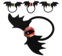 SEWACC 4 Pièces Accessoire pour Cheveux Œil Maléfique en Acrylique Gothique Forme D'aile de Chauve-souris, Solide Abîmer les Cheveux, pour Cosplay et Prom