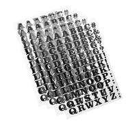 SEWACC 4 Pièces Autocollants Thermocollants Lettres et DIY pour Vêtements Transfert Chaleur pour T Shirts Casquettes Sacs à Dos Noir Petit Format