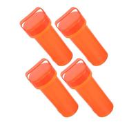 SEWACC 4 Pièces Boîte de Rangement Étanche Orange pour Kayak et Autres Embarcations, Résistante aux Chocs, pour Réparations et Aventures Aquatiques en Plastique Solide