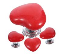 SEWACC 4 pièces Boutons Chasse Eau Wc Forme de Cœur Bouton Poussoir Étanche pour Réservoir de Toilette Accessoire de Remplacement et Facile à Installer Couleur Rouge