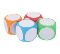 SEWACC 4 Pièces Bricolage Dés Vierges Dés en Mousse Inscriptibles Dés Géants Blocs Effaçables À Sec Dés Vierges en Mousse Blocs Carrés Effaçables Écrire sur Les Dés pour Les Jeux Outils