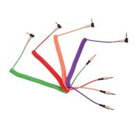 SEWACC 4 Pièces Câble Audio aux Spiralé 3,5mm Mâle-mâle Stéréo | Construction Blindée, Adaptation D’impédance, Connecteurs Trs Doubles, Plastique et Métal, pour Voiture Couleur Aléatoire