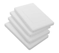 SEWACC 4 pièces Cache Prises Murales Plastique Boîtier Jonction Électrique Blanking Plate Blanche Protection Sûre et Installation Facile Couvre Boîte Encastrée Petite