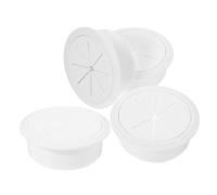 SEWACC 4 pièces Cache Trou Bureau Plastique PP Robuste Organiseur de Câbles Multifonction pour Bureau et Table Dordinateur Lot de Design Simple et Capacité Multiple pour Gestion des Fils