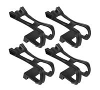 SEWACC 4 Pièces Cale-Pieds pour Vélo en Plastique Noir Cage à Clipser, Installation Facile et Maintien Sécurisé pour Vélo d'exercice et Cyclisme en Extérieur