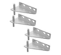 SEWACC 4 pièces Charnières Acier Inoxydable pour Porte de Réfrigérateur avec Capuchon Caoutchouc Bruit Espacement Compatibles Congélateur et Réfrigérateur Installation Facile pour