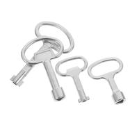 SEWACC 4 pièces Clé Multifonction pour Électricien et Plombier Clés Triangle Carrée et Plate pour Compteurs Armoires Robinets et Vannes