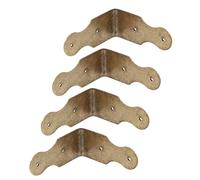 SEWACC 4 pièces Coins de Boîte Cuivre Antique Protège Angles Décoratifs pour Boîte Protège Coins Robustes pour Coffres Installation Stable par Vis Style Rétro Vintage