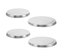 SEWACC 4 Pièces Couvercle de Plaque à Induction Acier Inoxydable Ensemble de Accessoire de Cuisine Créatif Protecteur de Cuisinière Électrique Tapis de Protection pour Plaque de Cuisson