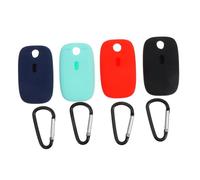 SEWACC 4 pièces Housses de Protection Silicone pour Traceurs Lot de Compatible avec Tile Pro Noir Rouge Bleu Foncé Vert Menthe Accessoires Pratiques et Résistants Aux Rayures