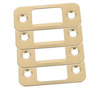 SEWACC 4 pièces Kit de Plaques de Gâche Doré pour Renforcement Serrure de Porte Dentrée Compatible avec Pênes Dormants et à Lusure