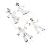 SEWACC 4 Pièces Kit DIY de Marionnettes Traditionnelles Figures Artisanales pour Décoration de Fête Célébrations Culturelles