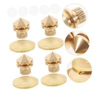 SEWACC 4 Pièces Lot de Isolation pour Enceintes Alliage Cuivre Doré avec Rondelle et Adhésif Double Face Supports Antivibrations pour Équipement Audio Améliorent la Qualité Sonore