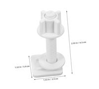 SEWACC 4 pièces Lot de Vis Plastique pour Fixation Abattant Wc avec Écrous et Rondelles Charnières Durables Abs Installation Facile sans Outil Compatible Sièges Variés