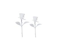 SEWACC 4 Pièces Miniature Modèle Rose DIY Résine Cristal Ornement Mini Rose Blanc pour Artisanat Créatif