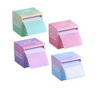 SEWACC 4 Pièces Notes Autocollantes Auto Adhésives Couleurs Dégradées Bloc Notes Adhésif avec Distributeur Étiquettes Repositionnables pour Bureau École et Maison Rappels et Listes