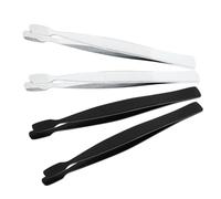 SEWACC 4 pièces Pince à Épiler Fine Inox Lot Précision Ergonomique pour Timbres Cils et Poils Visage Outil Robuste Pince Plate et Pointue pour Collection et Beauté