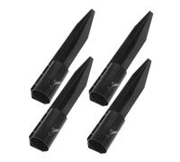 SEWACC 4 pièces Piquets de Fixation Fer pour Parasol et Lampes Solaires Accessoires Solides et Résistants Au Vent Installation Facile pour Jardin Extérieur Lot de Noires