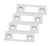 SEWACC 4 pièces Plaques de Verrouillage Acier Inoxydable Plaques de Renfort pour Porte Gâches de Pêne Adaptées Aux Serrures de Porte Intérieure et Extérieure Kit de Remplacement Facile