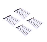 SEWACC 4 Pièces Pochoirs pour Sourcils Marron 6d Imperméables en Papier Transfert D'eau Faciles à Appliquer pour Filles Formes Arquées et Courbes Douces