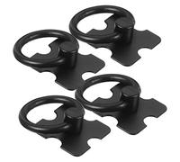 SEWACC 4 pièces Poignées de Tiroir Rondes Noires Vintage Lot de Poignées de Meuble pour Commode Armoire Placard et Bibliothèque Design Classique Durable pour Rénovation de Meubles