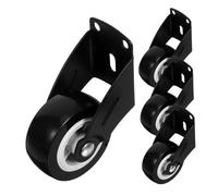 SEWACC 4 Pièces Poulie de fond de traduction remplacement roue à rouleaux coulissants roues à rouleaux pour les portes coulissantes de guidage de porte Métal Noir