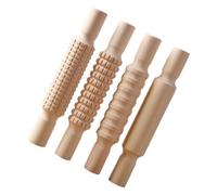 SEWACC 4 pièces pour Poterie Outils de Texture pour Argile Bâtons Impression pour Pâte et DIY Accessoires Créatifs pour Modelage et Décoration