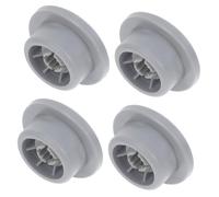 SEWACC 4 Pièces Rouleau pour lave-vaisselle faible roulette rouleaux de lave-vaisselle roues de rechange pour lave-vaisselle roue du panier inférieur du lave-vaisselle Plastique Gris
