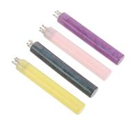 SEWACC 4 Pièces Stylo de Nail Art en Acrylique Embouts Interchangeables, Pointe Fleur à Cinq Pétales et Bille pour Manucure DIY à Domicile, Application Lisse et Confortable