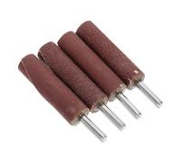 SEWACC 4 pièces Tambours de Ponçage avec Tige Abrasifs Grain pour Polissage Métal Bois Plastique Roue à Lamelles pour Outils Rotatifs et Perceuses