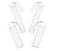 SEWACC 4 Pièces Tube de Rangement Transparent pour Pinceaux Support Ajustable pour Peinture Aquarelle et Outils de Dessin pour Artistes Déplacement et Utilisation Studio