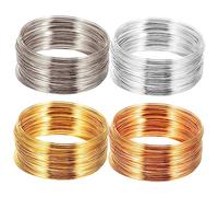 SEWACC 4 rouleaux Fil Métallique Mémoire pour Bijoux DIY Fil Inoxydable Pratique pour Bracelets Colliers Perles et Artisanales
