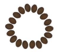 SEWACC 40 Pièces Lot de Supports Cabochon Ovales Laiton Ancien pour DIY Bijoux Vintage Bases Creuses Sécurisées pour Broches Accessoires Personnalisés