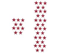 SEWACC 40 Pièces Patch Autocollant De Vêtements Coudre Des Patchs Vestes à Paillettes Insigne De Vêtements Patchs De Broderie Patch Décoratif Appliques Étoiles Stickers Brodé Mini Rouge